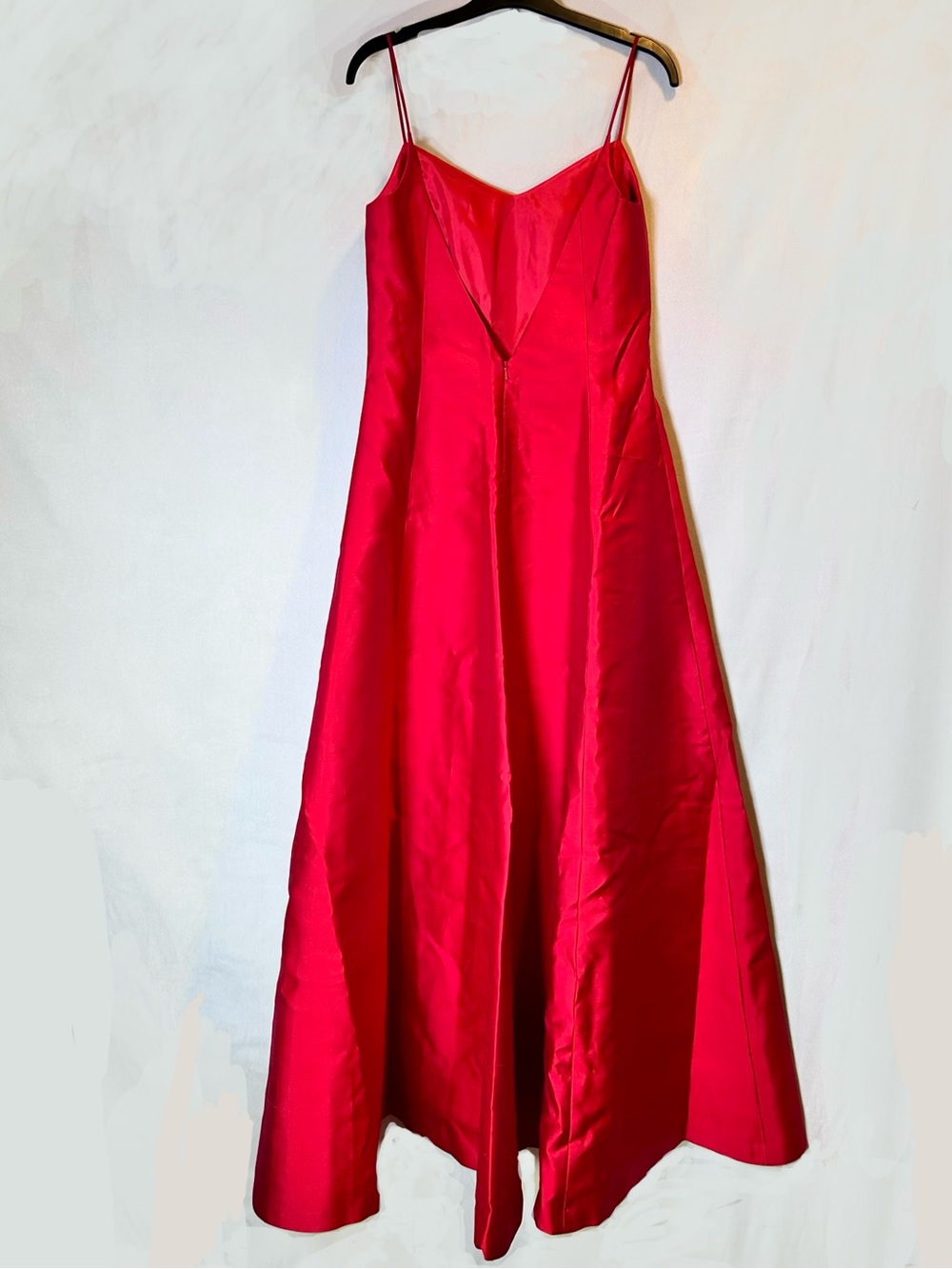 NWT Vintage Lauren Ralph Lauren Red Silk Formal Evening Gown Prom Dress Size 8 - Picture 4 of 16